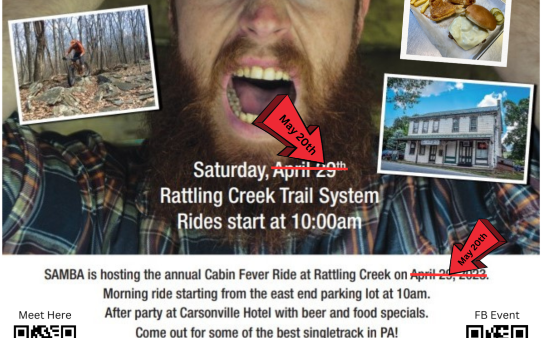 SAMBA Cabin Fever Ride and After Party – Saturday May 20, 2023